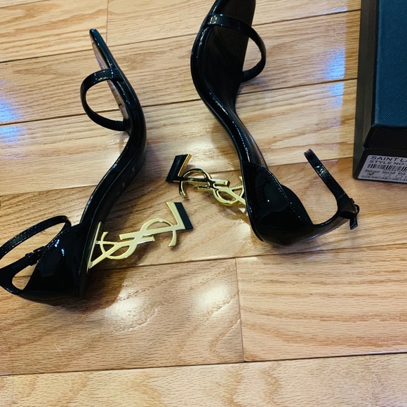 Saint Laurent Opyum Patent Pump 110 mm Gold Hardware - Picture 1 of 6